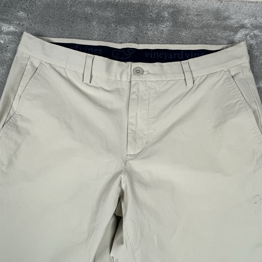 Vineyard Vines Performance Golf Chino Pants Cotton Stretch Beige Mens Size 35x30